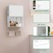 White Wall-Mounted 3-Tier Bathroom Cabinet with Towel Bar - Over Toilet Storage Shelf, Medicine Cabinet for Bathroom, Laundry, Bedroom, Kitchen (7.8"D x 16.9"W x 29.2"H)